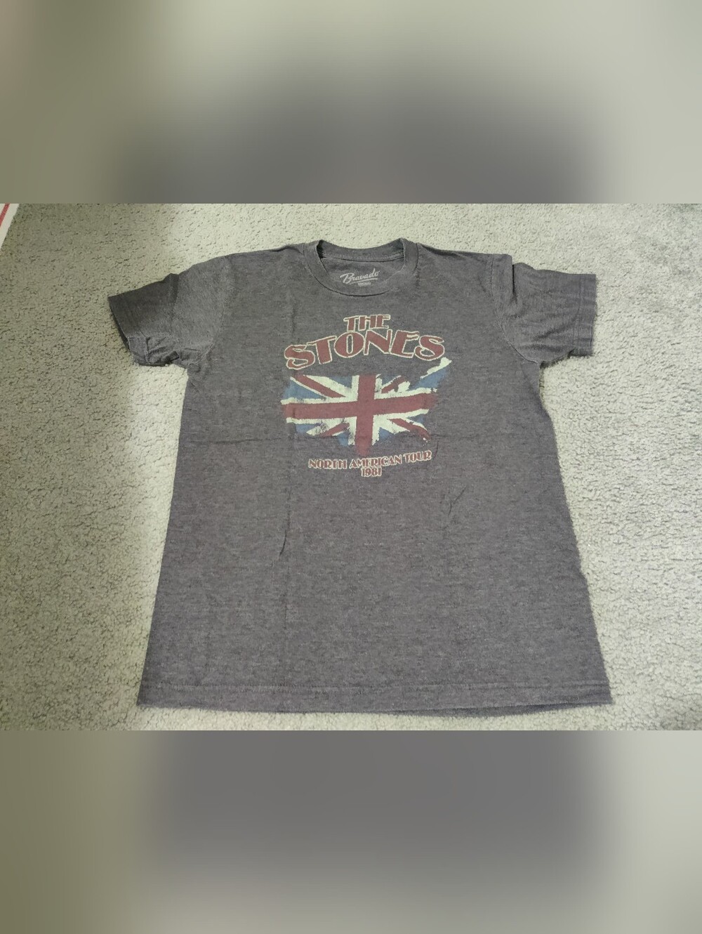 Vintage Bravado Gray Graphic Logo Crewneck Tee